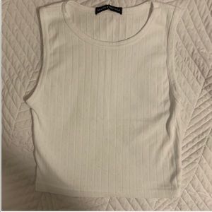 Brandy Melville white Brenda eyelet tank